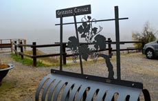 Fitta nebbia sulla valle sottostante