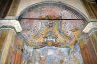 Affresco nella piazza della Cattedrale di Tirano