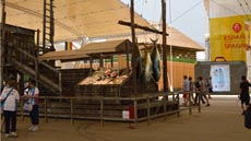 Dante Ferretti installazione: al mercato il banco del pesce.