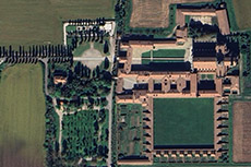 La Certosa di Paviavista dall'alto