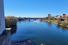 Il Ticino a Pavia dal lato monte