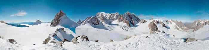 Panorama dal Monte Bianco